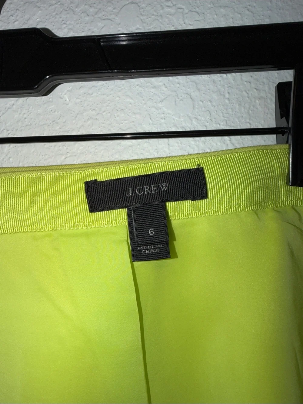 J. Crew Neon Lime Pencil Skirt